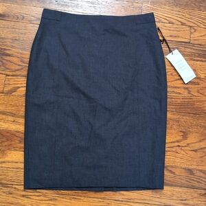 Ann Taylor NWT NEW Charcoal Grey Tropical Wool Fitted Pencil Suit Skirt 2P S